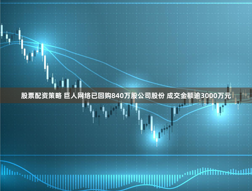 股票配资策略 巨人网络已回购840万股公司股份 成交金额逾3000万元
