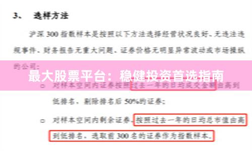 最大股票平台：稳健投资首选指南